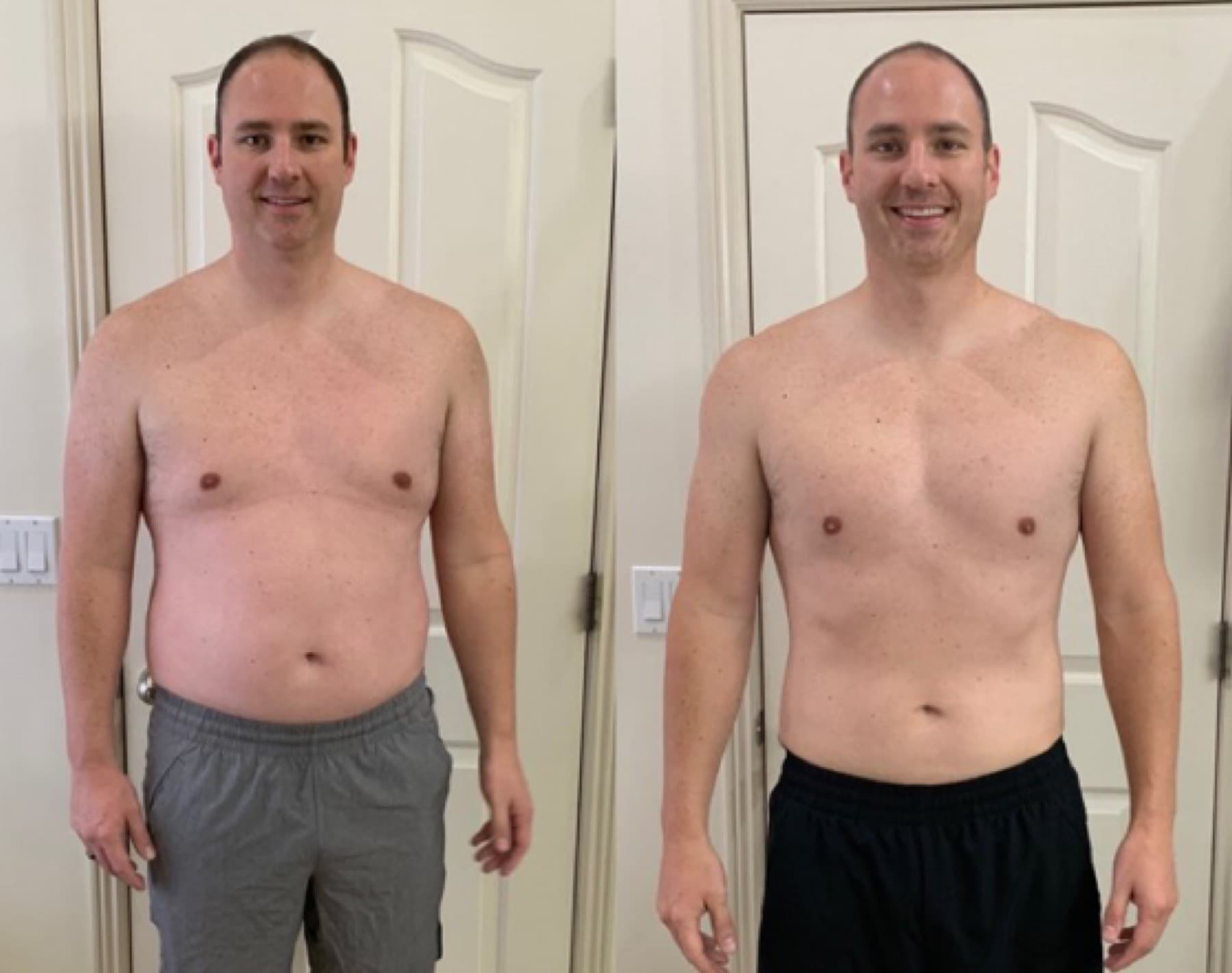Worth Fitness client before and after transformation